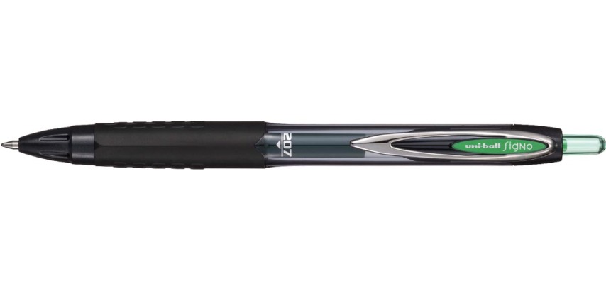 Uni-ball Signo RT207 rollerball pen, medium point, green