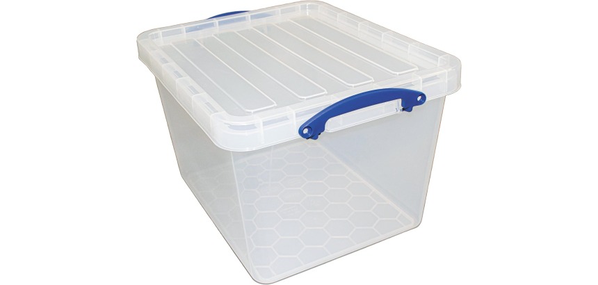 Really Useful Box boîte de rangement 40 l, emboîtable, transparent