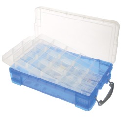 Really Useful Box opbergdoos 4 liter met 2 dividers, transparant blauw