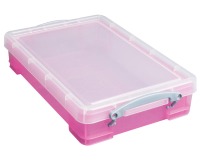 Really Useful Box opbergdoos 4 liter, transparant roze