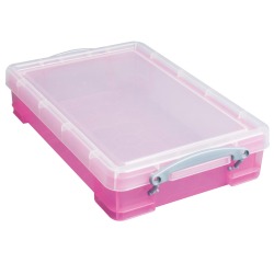 Really Useful Box opbergdoos 4 liter, transparant roze