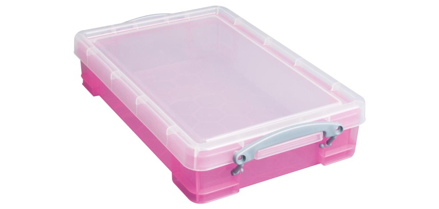 Really Useful Box opbergdoos 4 liter, transparant roze