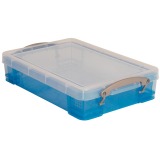 Really Useful Box 4-liter storage box, clear blue