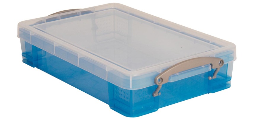 Really Useful Box 4-liter storage box, clear blue