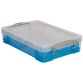 Really Useful Box boîte de rangement 4 litres, bleu transparent