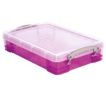 Really Useful Box boîte de rangement 4 litres, pourpre transparent