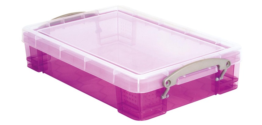 Really Useful Box boîte de rangement 4 litres, pourpre transparent
