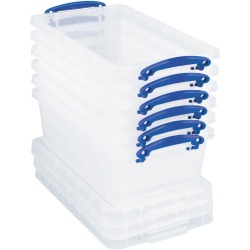 Really Useful Box opbergdoos 5,5 l, nestbaar, transparant