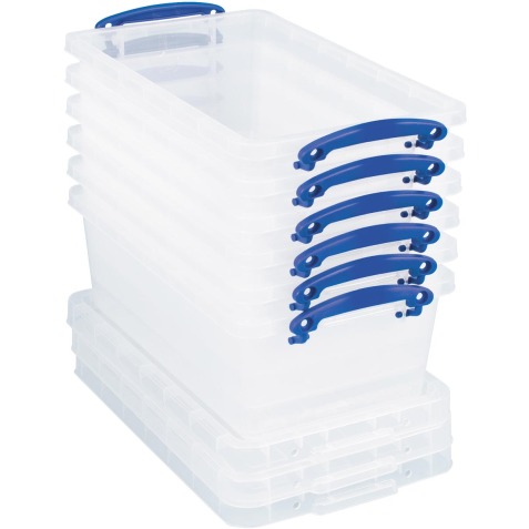 Really Useful Box boîte de rangement 5,5 l, emboîtable, transparent