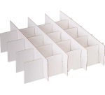 Really Useful Box storage box, 60 L, with insert, transparent