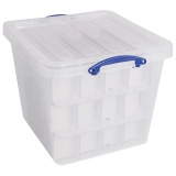 Really Useful Box boîte de rangement, 60 l, avec insert, transparent