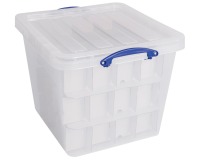 Really Useful Box boîte de rangement, 60 l, avec insert, transparent