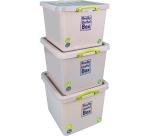 Really Useful Box Recycled storage box 60 L, stackable, grey