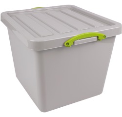 Really Useful Box Recycled boîte de rangement 60 l, emboîtable, gris
