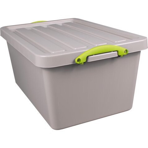 Really Useful Box Recycled boîte de rangement 61 l, emboîtable, gris