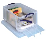 Really Useful Box boîte de rangement 64 litres avec ouverture à l'avant, transparent