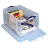 Really Useful Box 64-liter storage box with front opening, transparent