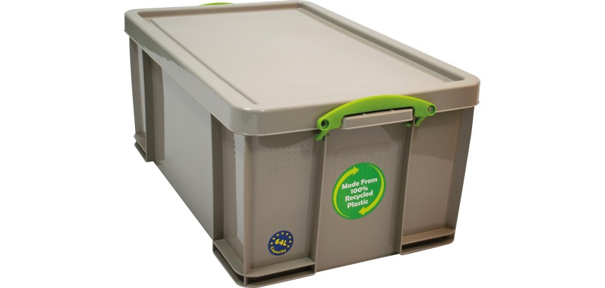 Really Useful Box opbergdoos 64 liter, gerecycleerd, grijs
