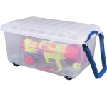 Really Useful Box storage box on wheels 64 l, transparent