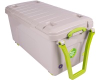 Really Useful Box storage box with wheels 64 l, gray