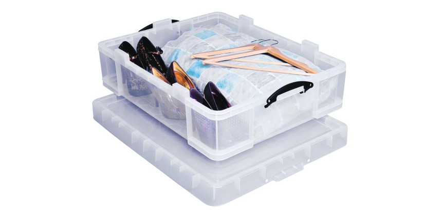 Really Useful Box 70-litre storage box, transparent