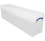 Really Useful Box 77 l, transparent, emballé individuellement en carton