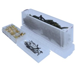 Really Useful Box opbergdoos 77 liter met 2 dividers, transparant