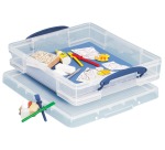 Really Useful Box boîte de rangement 7 litres avec diviseur, transparent