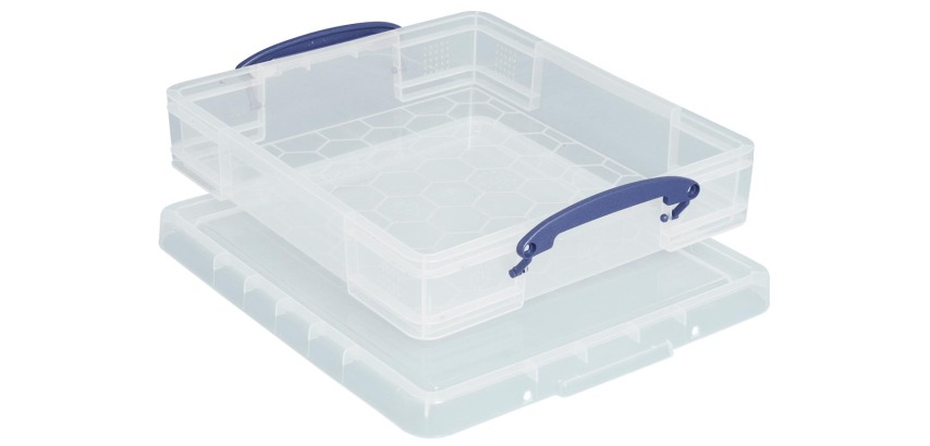 Really Useful Box 7-liter storage box with divider, transparent