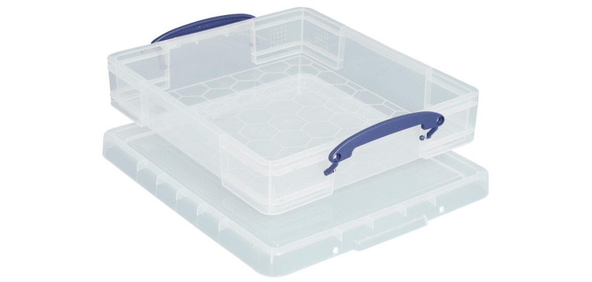 Really Useful Box boîte de rangement 7 litres avec diviseur, transparent
