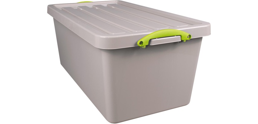 Really Useful Box Recycled boîte de rangement 82 l, emboîtable, gris