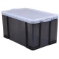 Really Useful Box opbergdoos 84 liter, transparant gerookt