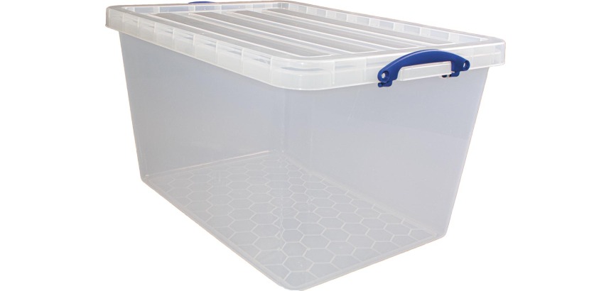 Really Useful Box opbergdoos 96 l, nestbaar, transparant
