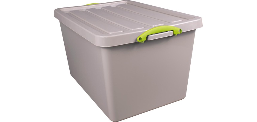 Really Useful Box Recycled boîte de rangement 96 l, emboîtable, gris