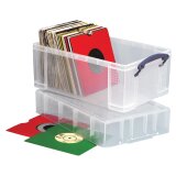 Really Useful Box boîte de rangement 9 l, couvercle XL, transparent