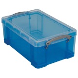 Really Useful Aufbewahrungsbox 9 Liter 395x210x140mm transparent blau