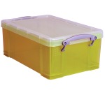 Really Useful Box storage box 9 liters, transparent yellow