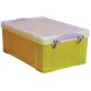 Really Useful Box opbergdoos 9 liter, transparant geel