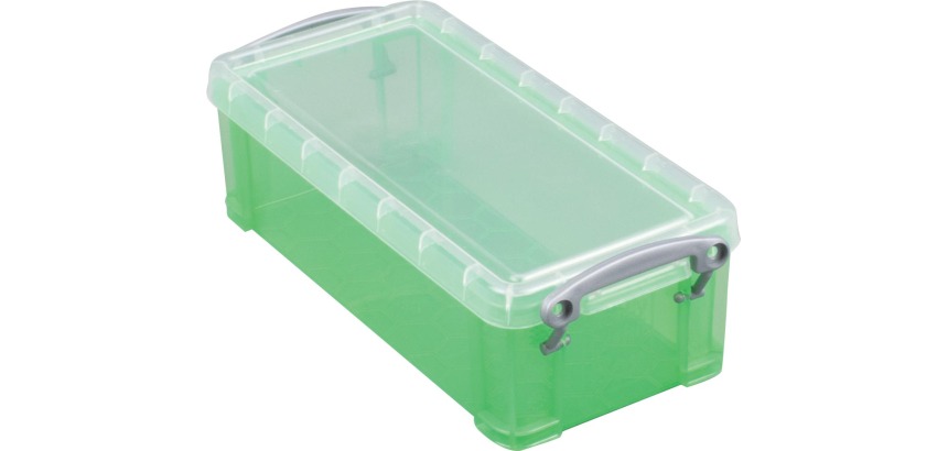 Really Useful Box opbergdoos 9 liter, transparant groen