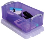 Really Useful Box storage box 9 L, transparent purple