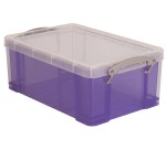 Really Useful Box boîte de rangement 9 l, pourpre transparent