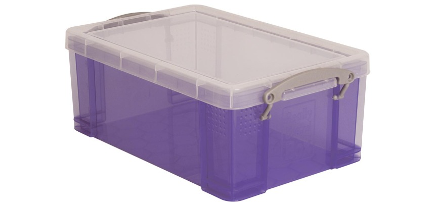 Really Useful Box storage box 9 L, transparent purple