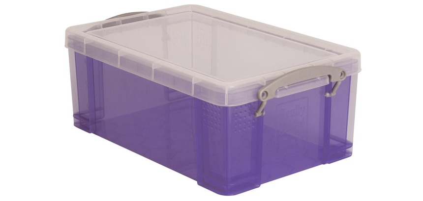 Really Useful Box storage box 9 L, transparent purple