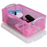 Really Useful Box storage box 9 liters, transparent pink
