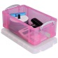 Really Useful Box boîte de rangement 9 litres, rose transparent