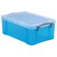 Really Useful Box boîte de rangement 9 litres, bleu vif transparent