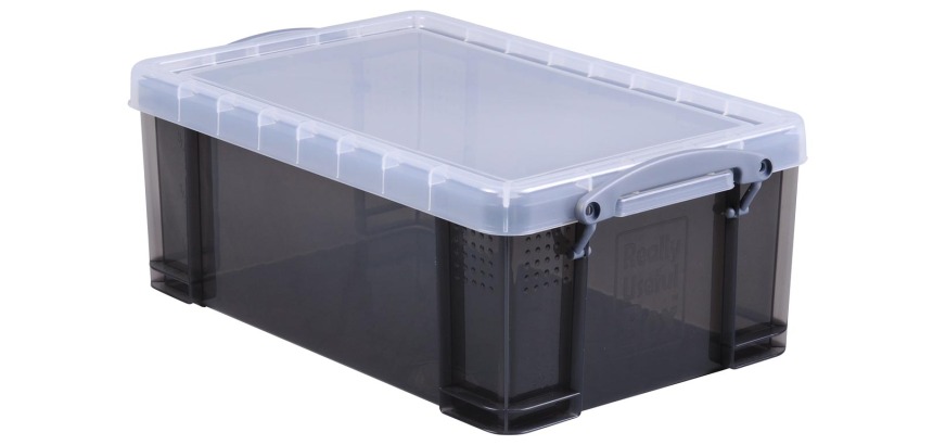 Really Useful Box boîte de rangement 9 l, transparent fumé