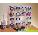 Really Useful Box cube mural avec 16 boîtes de 0,3 litres, transparent