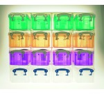 Really Useful Box cube mural avec 16 boîtes de 0,3 litres, transparent