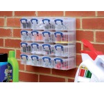 Really Useful Box cube mural avec 16 boîtes de 0,3 litres, transparent